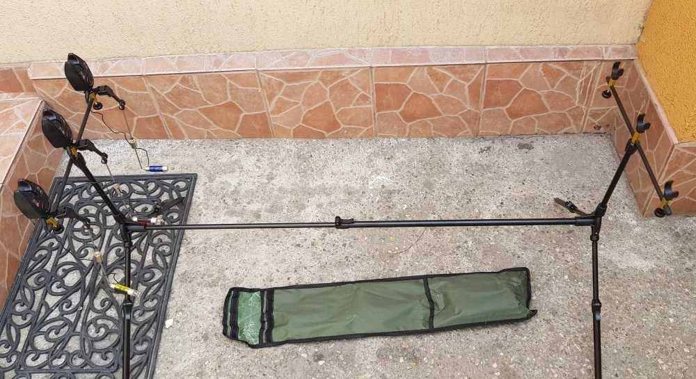 Rod pod pentru 3 lansete Full Echipat 3 Senzori + 3 Swingeri cu lumina