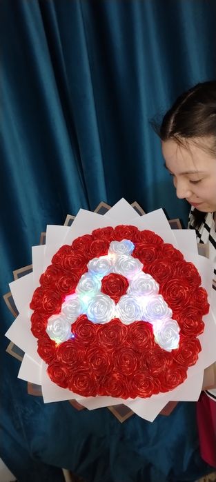 Цветы из атласных лент