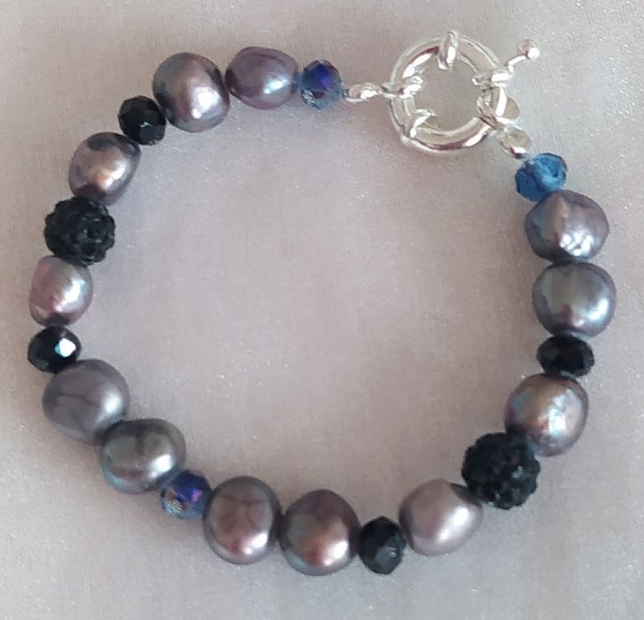 НОВИ! Натурални перли,  Сваровски кристали УНИКАТИ