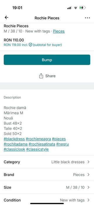 Rochie PIECES-cu eticheta