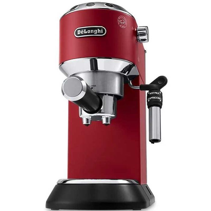 Кафемашина с ръкохватка Делонги DeLonghi Dedica EC685W Черна Червена