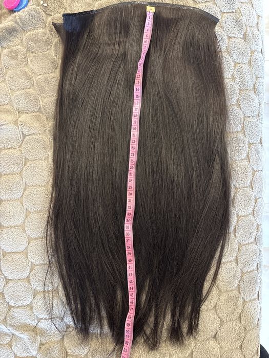 2реда 90 gr 52см 100% естествена коса натурален  цвят