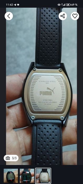 Часы PUMA.                           Водонепроницаемость 10 BAR Origi