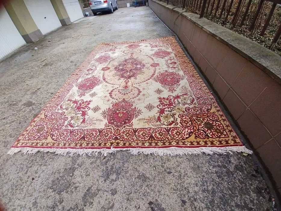 Персийски килим с ресни, вълна, с размери: 2,40х350см, дебел, запазен