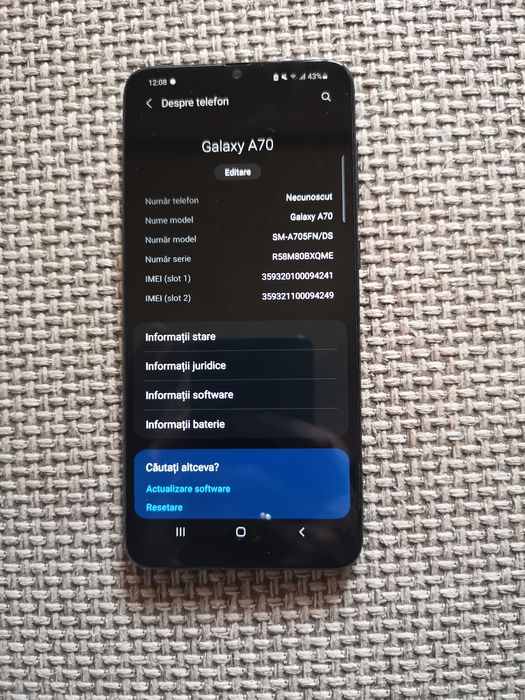 Samsung A70 | 128GB Stocare | 6GB RAM | Liber Rețea