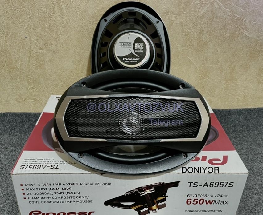 Pioneer qovun kalo’nka 650w 2ta yangi karo’pka cheti rezinkali avto