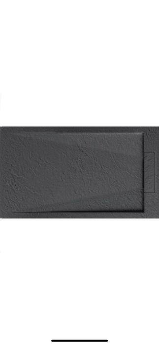 Cadita de dus compozit 130x90 cm, cu strat antiderapant, gri antracit