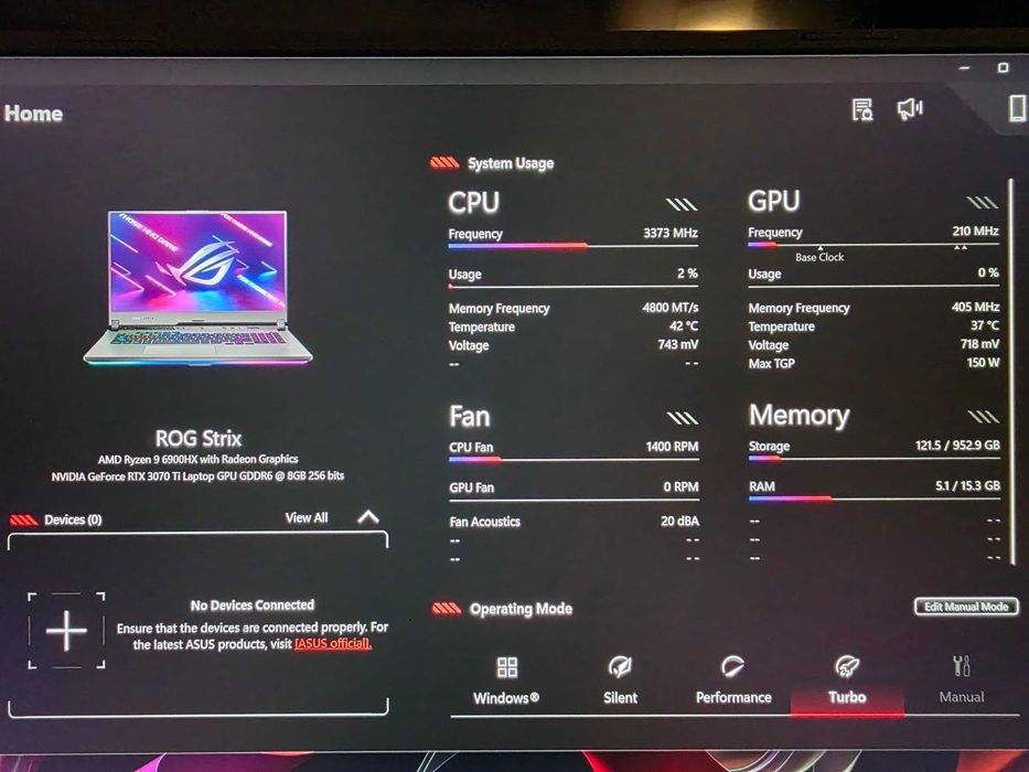 Laptop gaming ASUS ROG Strix G17 G713RW Ryzen 9 6900HX, RTX 3070 TI, 16GB DDR5, SSD M.2 NVMe 1TB