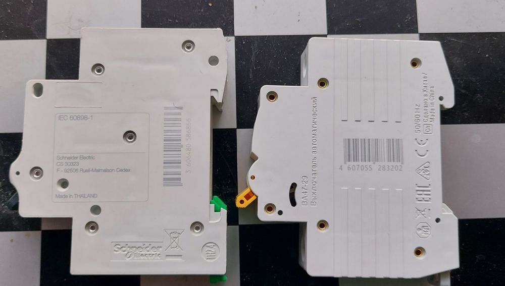 Автоматы IEK и Schneider electric