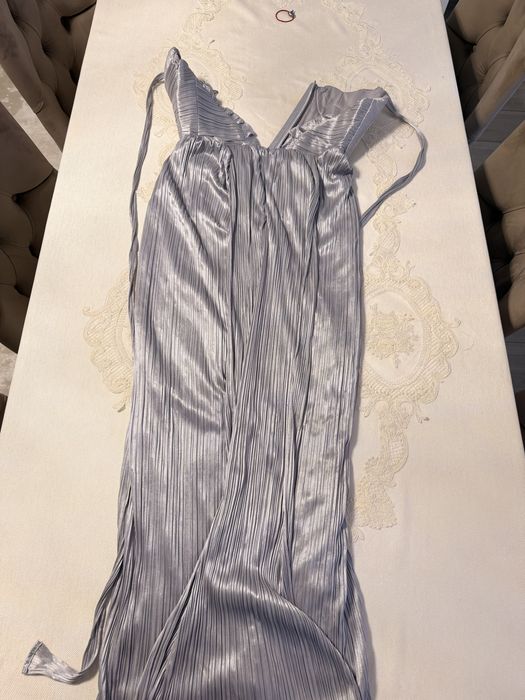 Rochie cu corset argintie