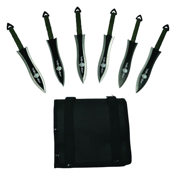 Set sabie de vanatoare Last Ronin si sase cutite de aruncat