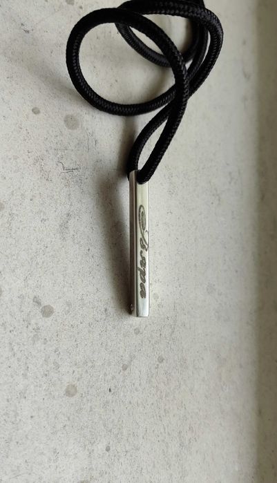 Сребърно колие, колие с име или пожелание, Мъжко 3D колие с гравиране