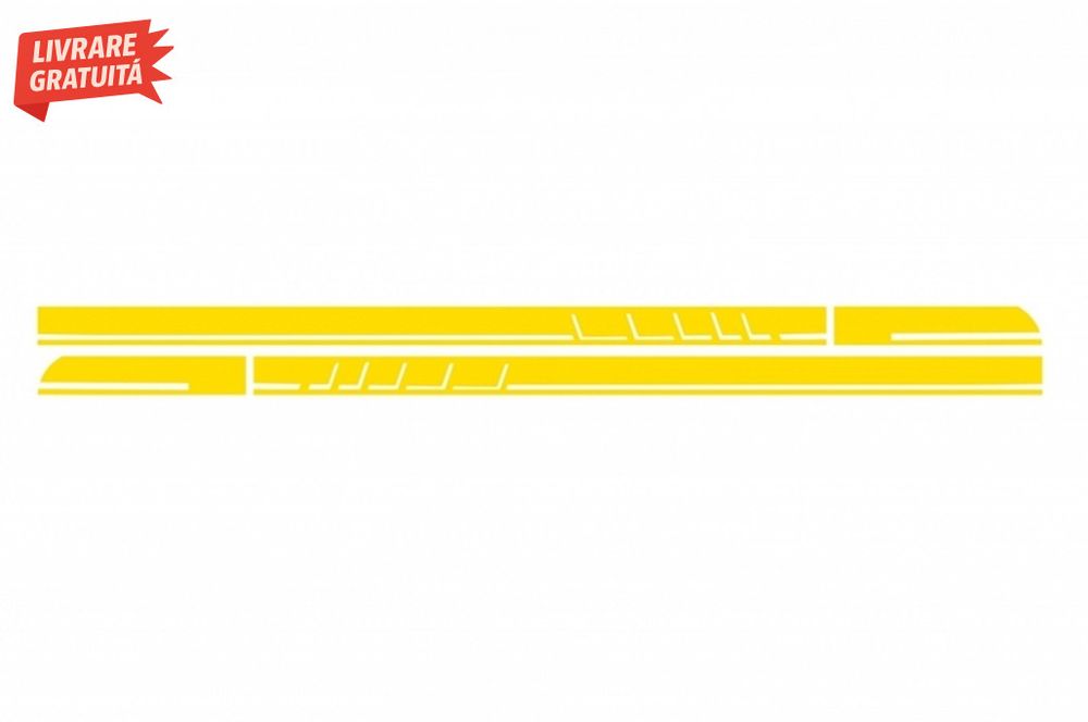 Set Stickere Capota Plafon Portbagaj si Laterale Galben Mat Mercedes C