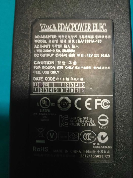 Alimentare laptop EDACPOWER 12V10.0A EA11351A-120