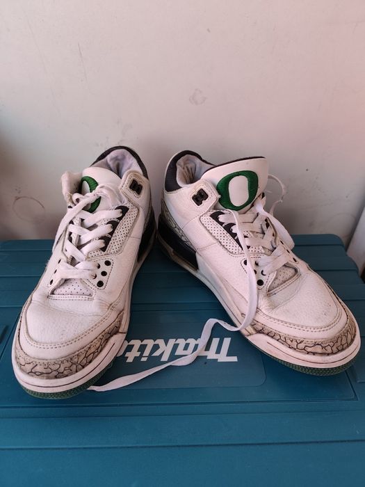 Air Jordan 3 Retro Oregon Ducks Pit Crew - Белые 2011 40 размер