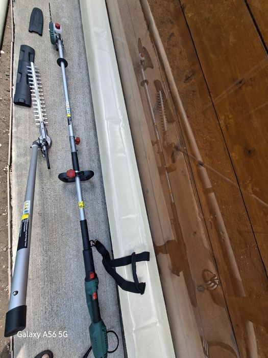 Masina  2 unelte de tuns gard viu si fierastrau ptr taiat craci  pom