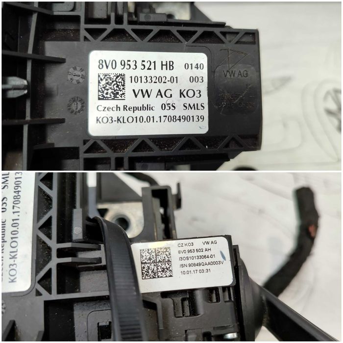 Ansamblu manete comenzi volan + spiră Audi A3 S3 8V 8V0953521HB 2017 / [2013-2019] / (5B3)