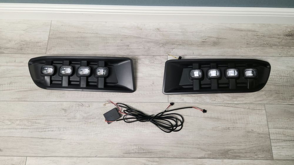 Дхо в бампер TOYOTA PRADO 120 тюнинг Противотуманки