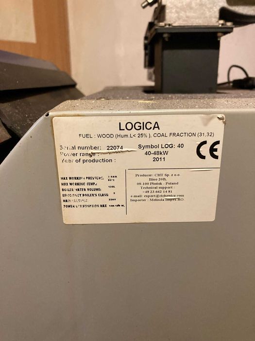 Cazan pe lemne 40/48 de Kw face si apa calda