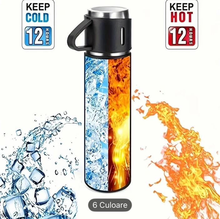 Set termos cu trei cesti