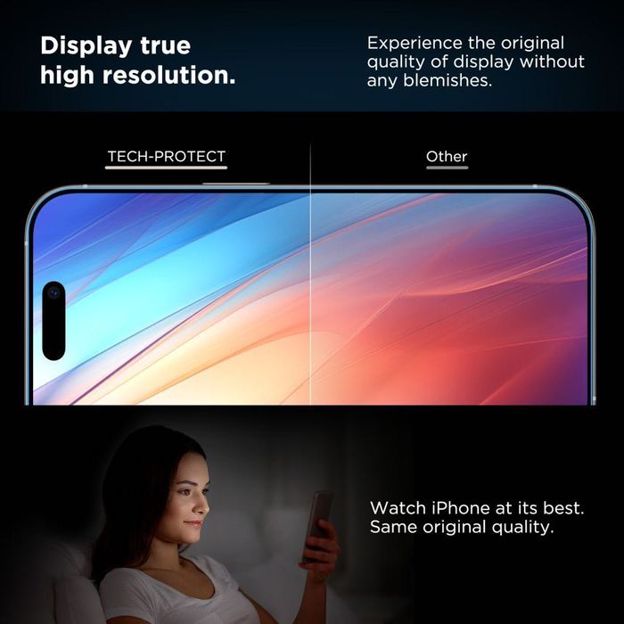 Tech-Protect Quick Set–Стъклен протектор (2 бр.) за iPhone 17 Pro/Max