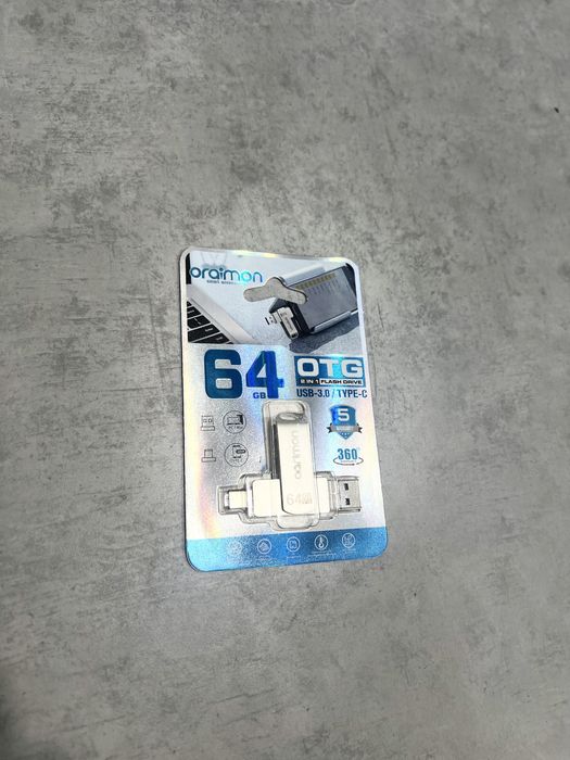 флешка 3 в 1, usb, type-c, и lightning для айфона