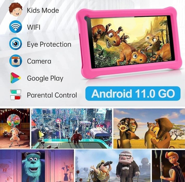 Таблет за деца 7 инча Chigoods, Android 11, 3GB RAM 32GB ROM 128GB