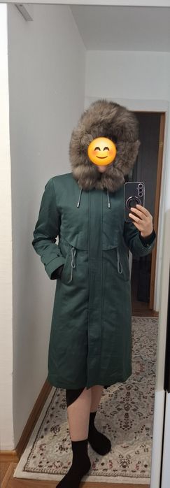 Зимняя парка с мехом песца