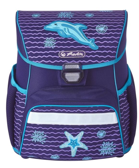 Ghiozdan Herlitz Loop Dolphin, neechipat, ergonomic, 22 x 31 x 37 cm