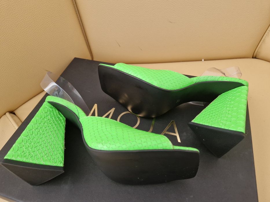 Sandale din piele naturala verde Malibu