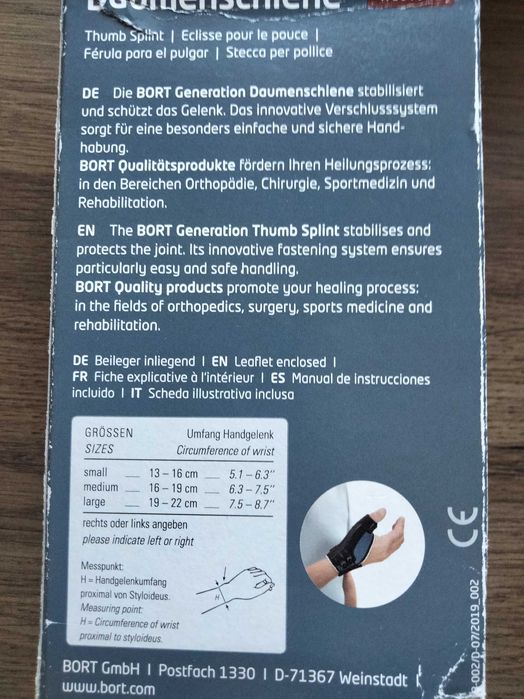 Orteză pentru deget