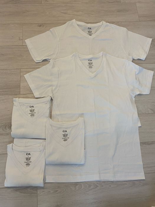 Set 3 tricouri in V bumbac, marimea L, noi