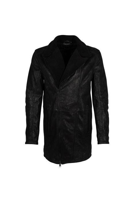 Geaca Lunga de Piele Barbati 2.0 by Mauritius Neagra G2MLyel