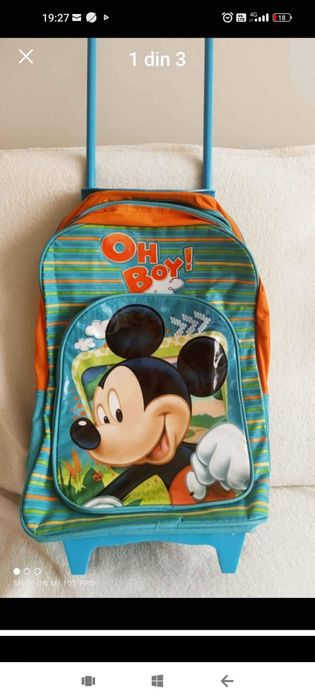 Ghiozdan troler cu Mickey