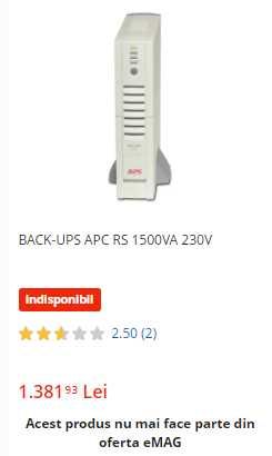 UPS APC 1500VA 10 variante, inclusiv NOI (SMC,SMT,SUA,RS) tower,1U,2U.