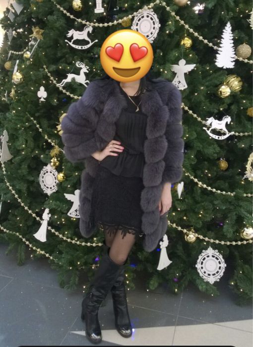 Шуба натуральный песец