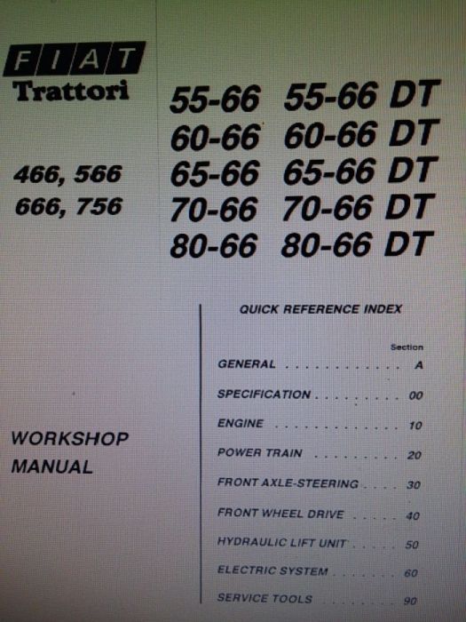 Manual service tractor Fiat 466/566/666/766 DT reparatii