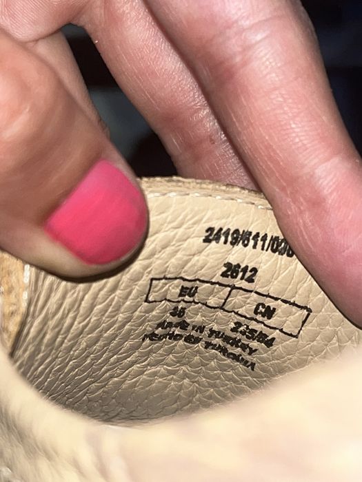 ZARA teniși piele naturală bej