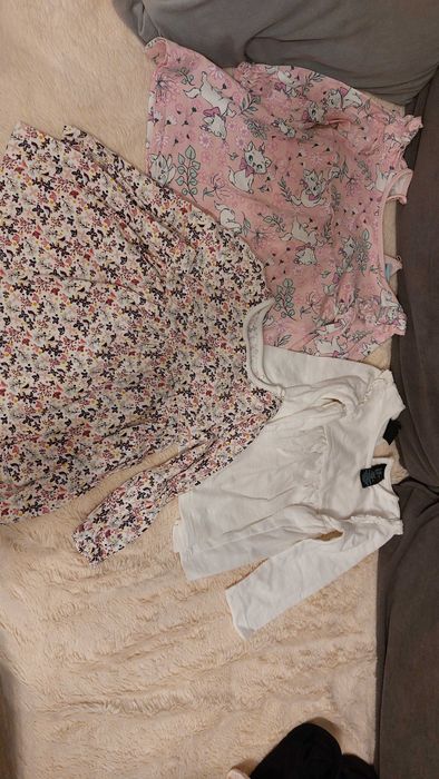 Lot 3 rochite si 2 bluze mărime 80-86