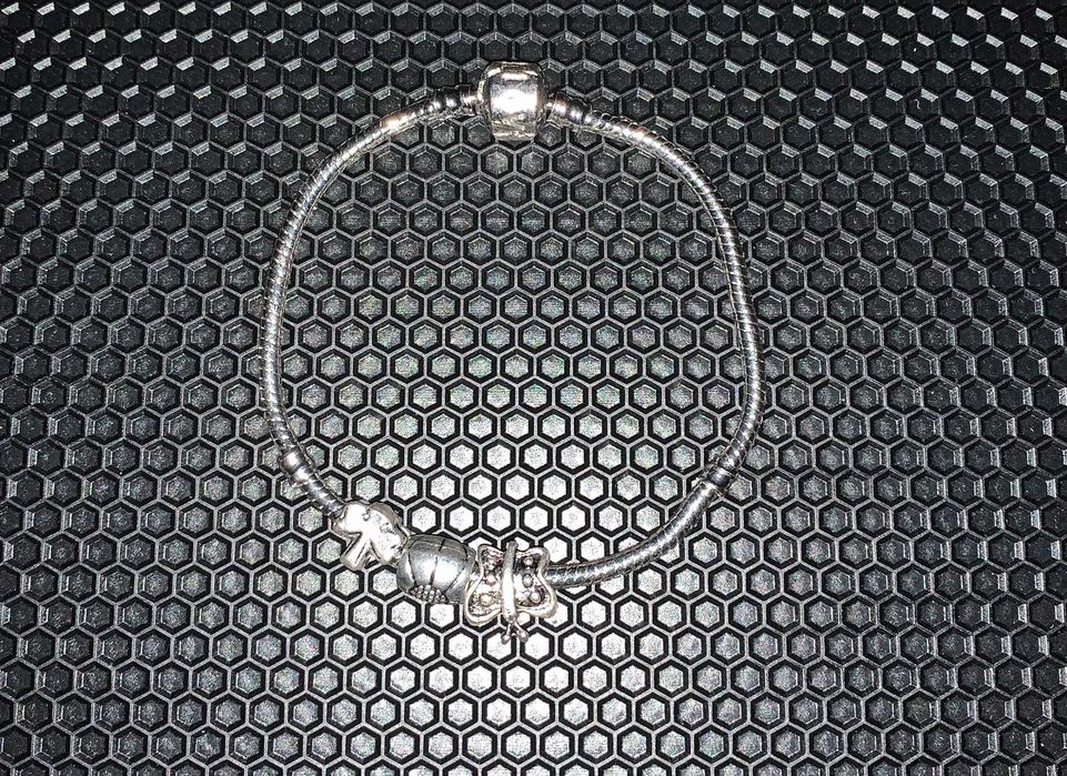 Bratara argint 925 tip Pandora cu Pandative Argint, pentrut Charmuri