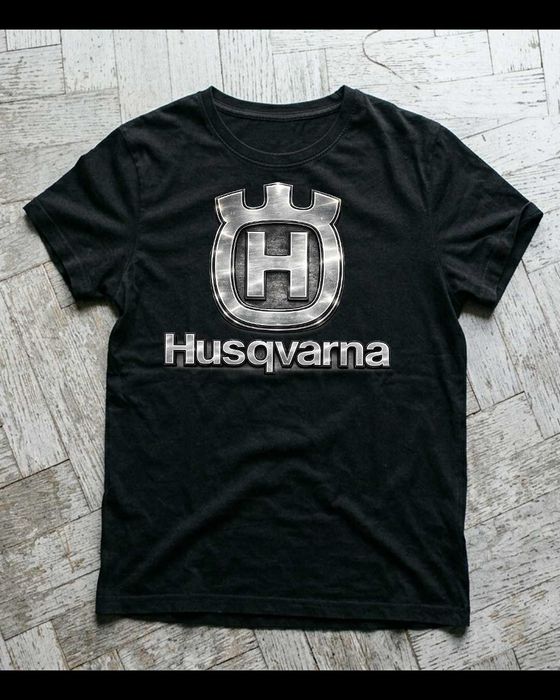Tricou Moto Husqvarna Negru din Bumbac - Marimi Disponibile