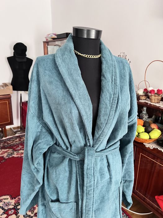 Halat de baie gros marime L/XL verde turcoaz