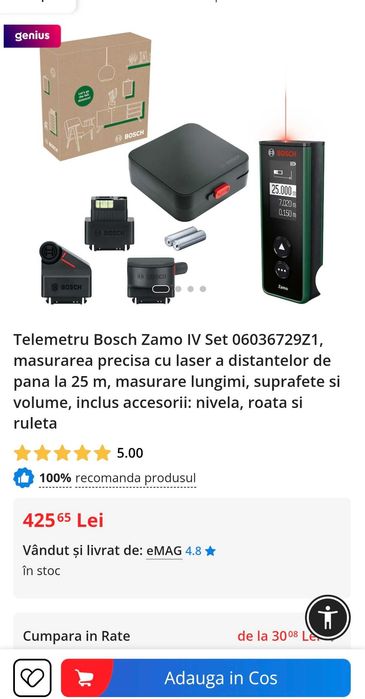 Telemetru Bosch Zamo IV Set - sigilat
