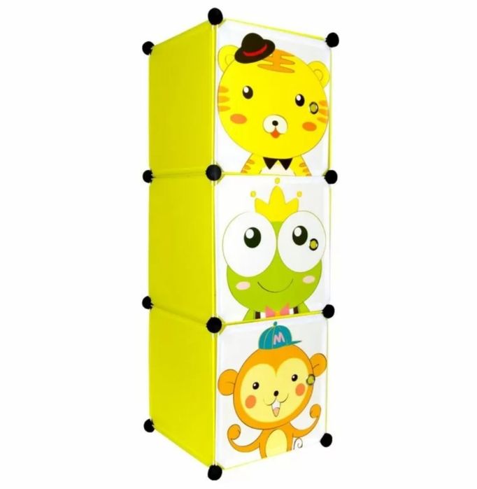 Детски сглобяем свеж шкаф за съхранение на играчки