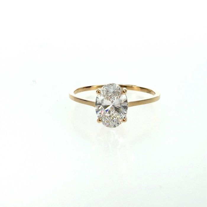 Inel logodna aur galben - 14 kt. cu Diamant de 2.05ct. tw.(Lab-grown)