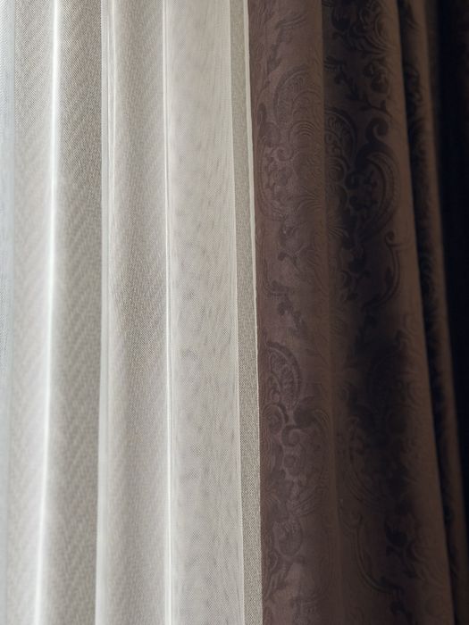 Готовая тюль и шторы комплект