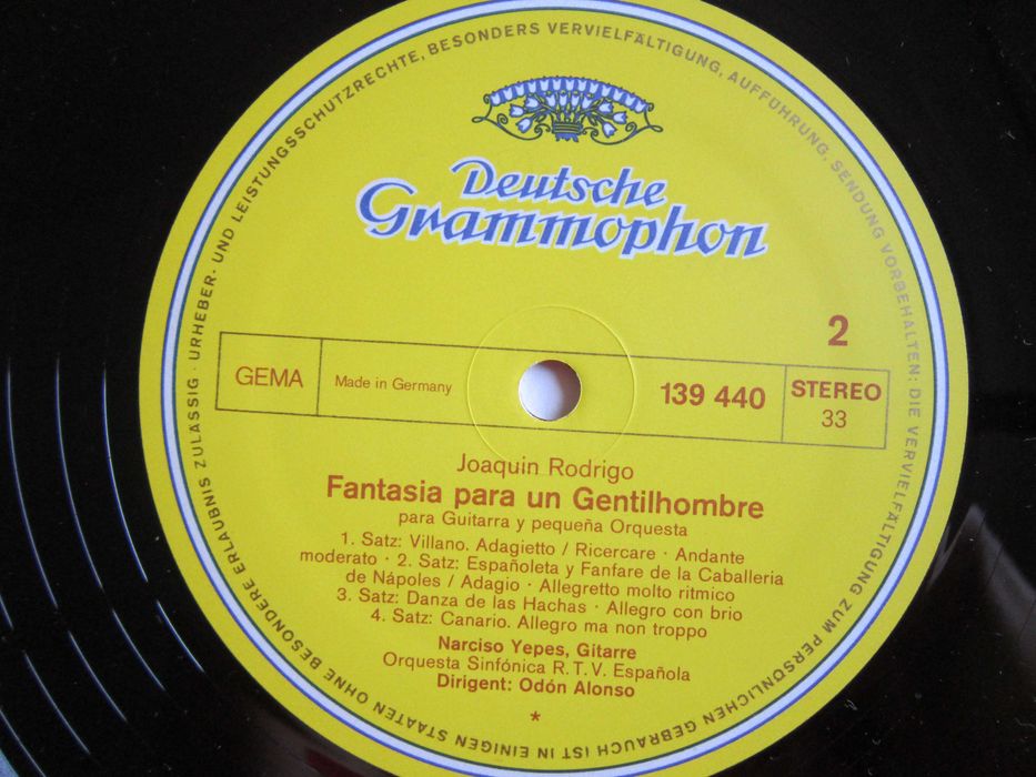 vinil Narciso Yepes chitara Concierto De Aranjuez+Fantasia- J.Rodrigo