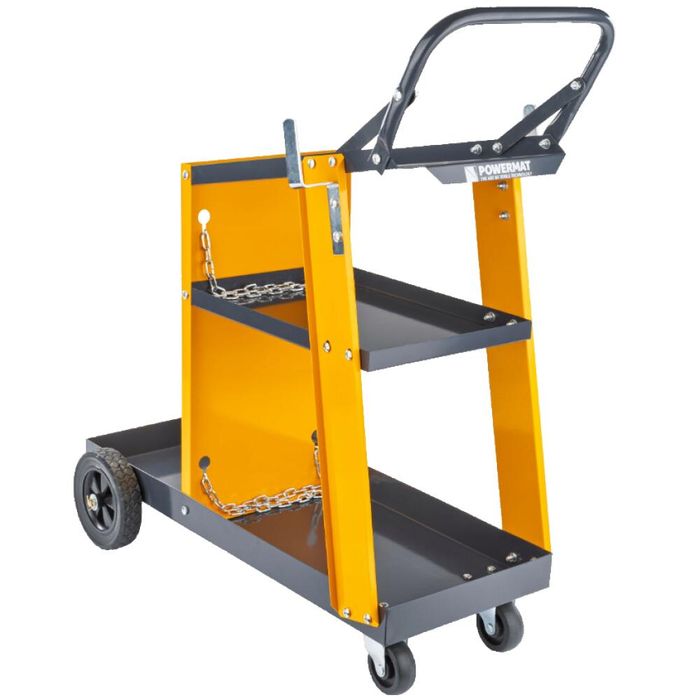 Carucior cu 3 rafturi pentru aparatul de sudura, capacitate maxima 100