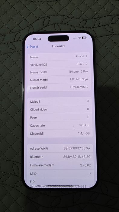 IPhone 15 PRO 128GB