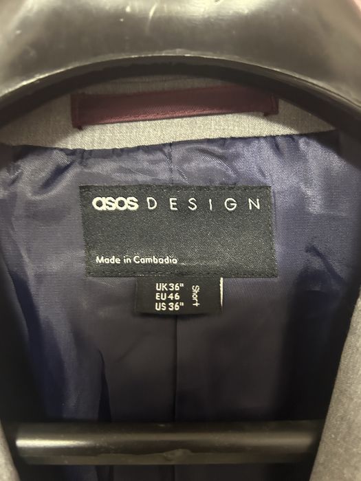 Sacou gri bărbați ASOS, nou cu etichetă, EU 46